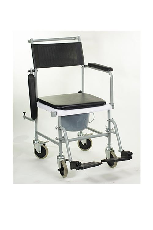 Drop-Arm Transport Chair Commode